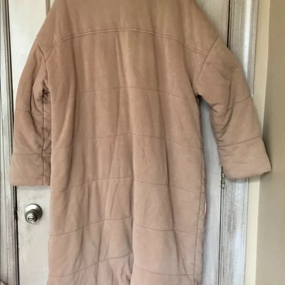 Free People Dolman Duvet Coat Maxi Duster Champagne Slumber Tan Pink - Picture 4 of 8
